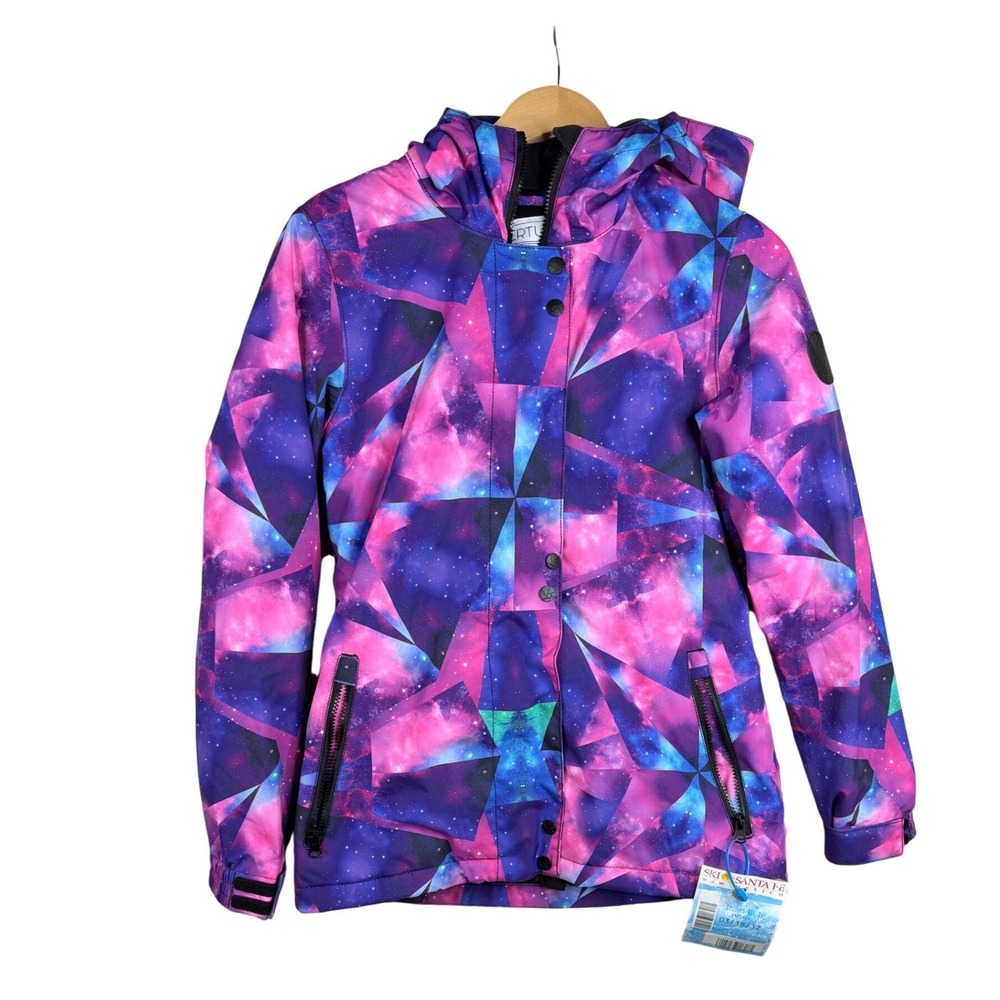 Aperture Women's Crystal/Galaxy Print Snowboard Jacket size Small Purple/Pink
